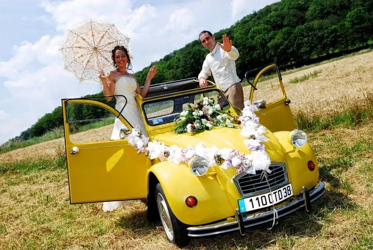 voiture mariage deco